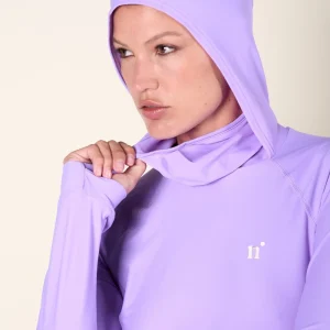 T-shirt de bain anti-UV à capuche femme - Brume de Lavande - Nuvées