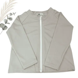 T-Shirt Anti-UV Manche Longue Sable avec Zip