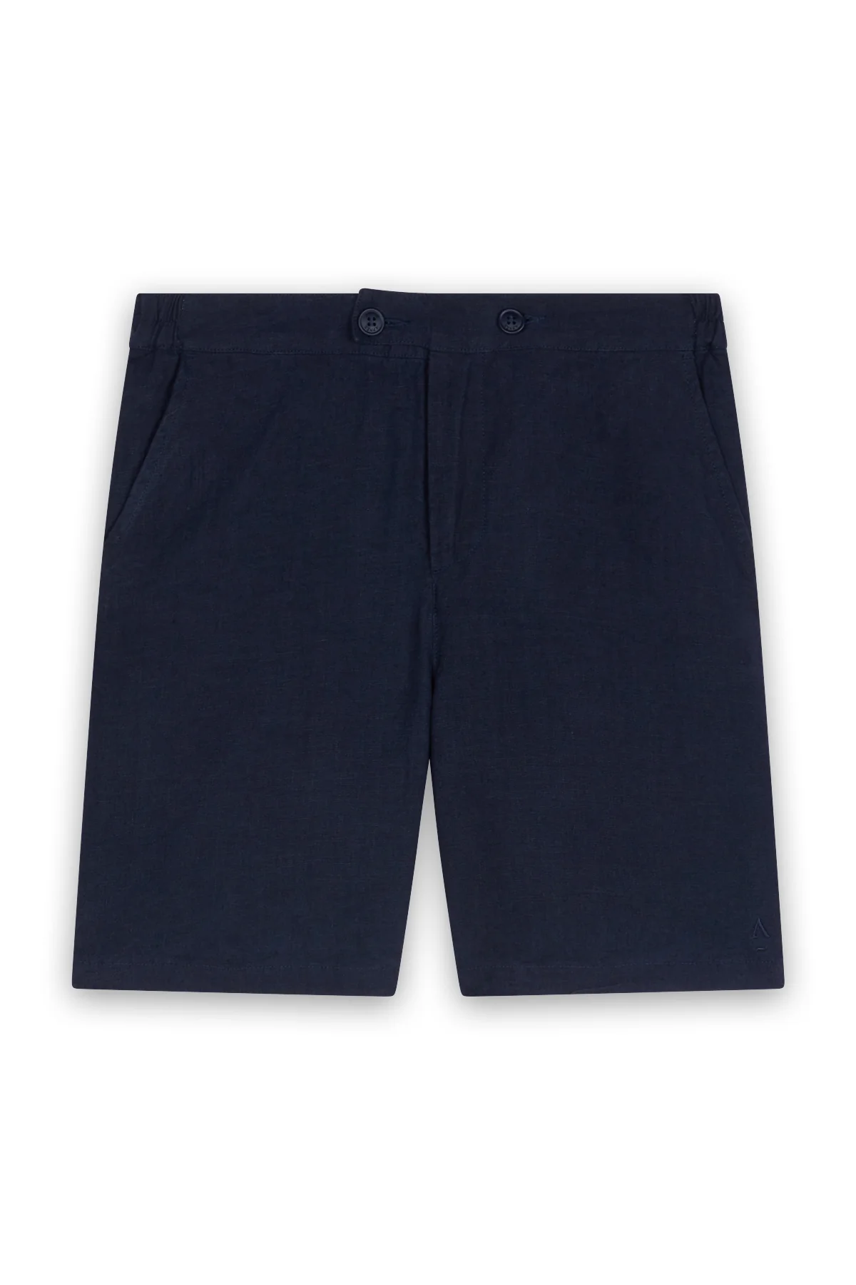 Short en lin bleu marine