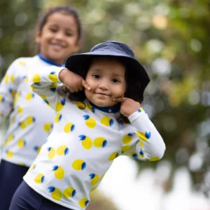 T-shirt de bain anti-UV enfant (fille ou garçon) - Citrons - Nuvées