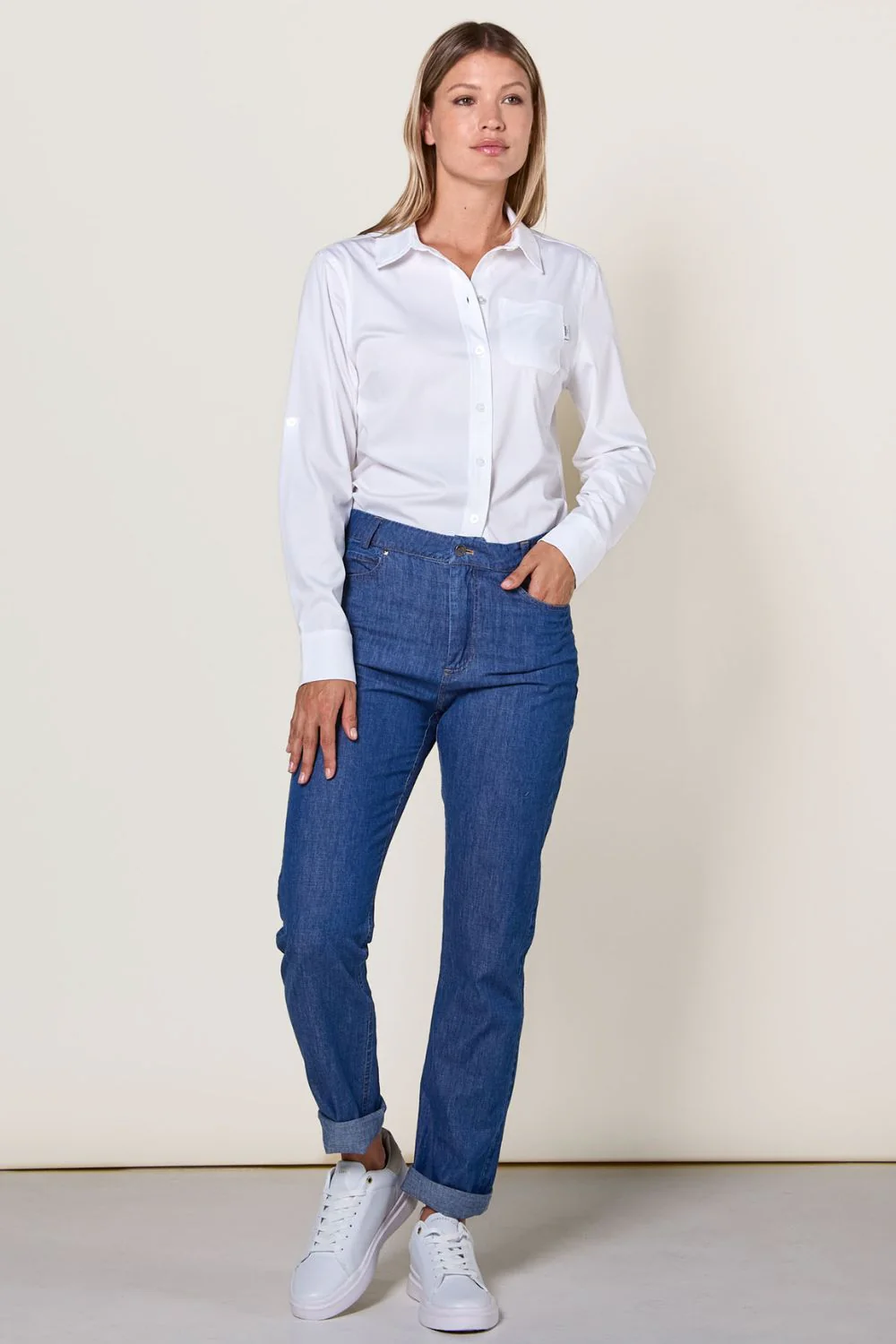 Jean anti-UV Femme - Denim Medium - Nuvées – Image 2