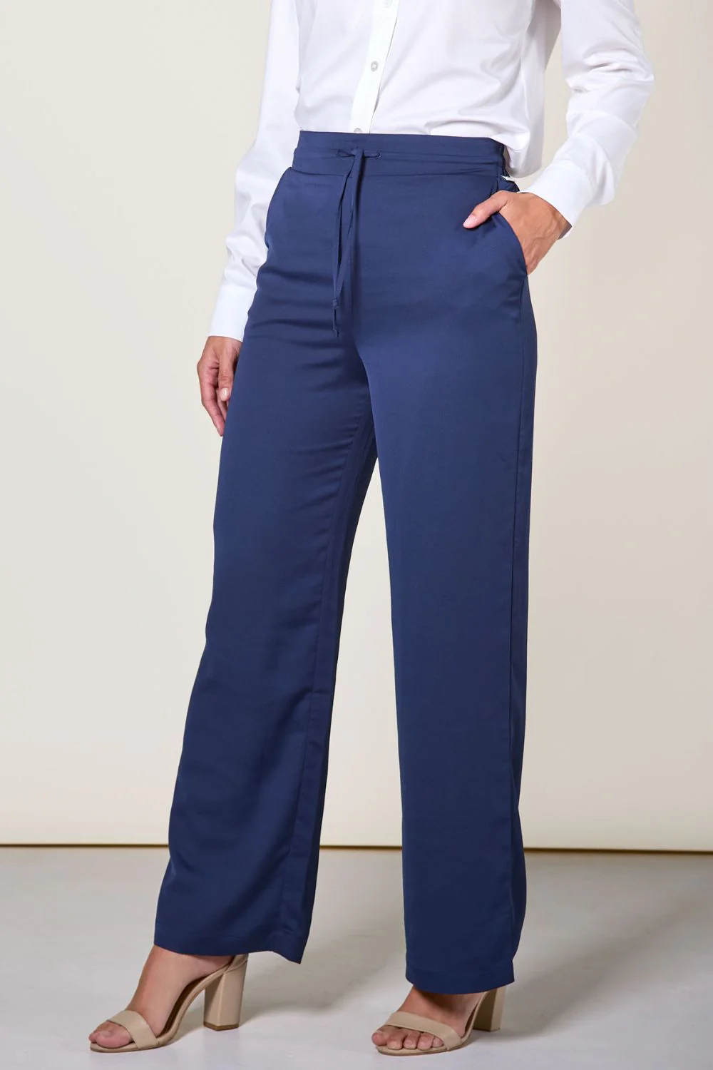 Pantalon anti-UV à jambes larges femme - Bleu Océan - Nuvées