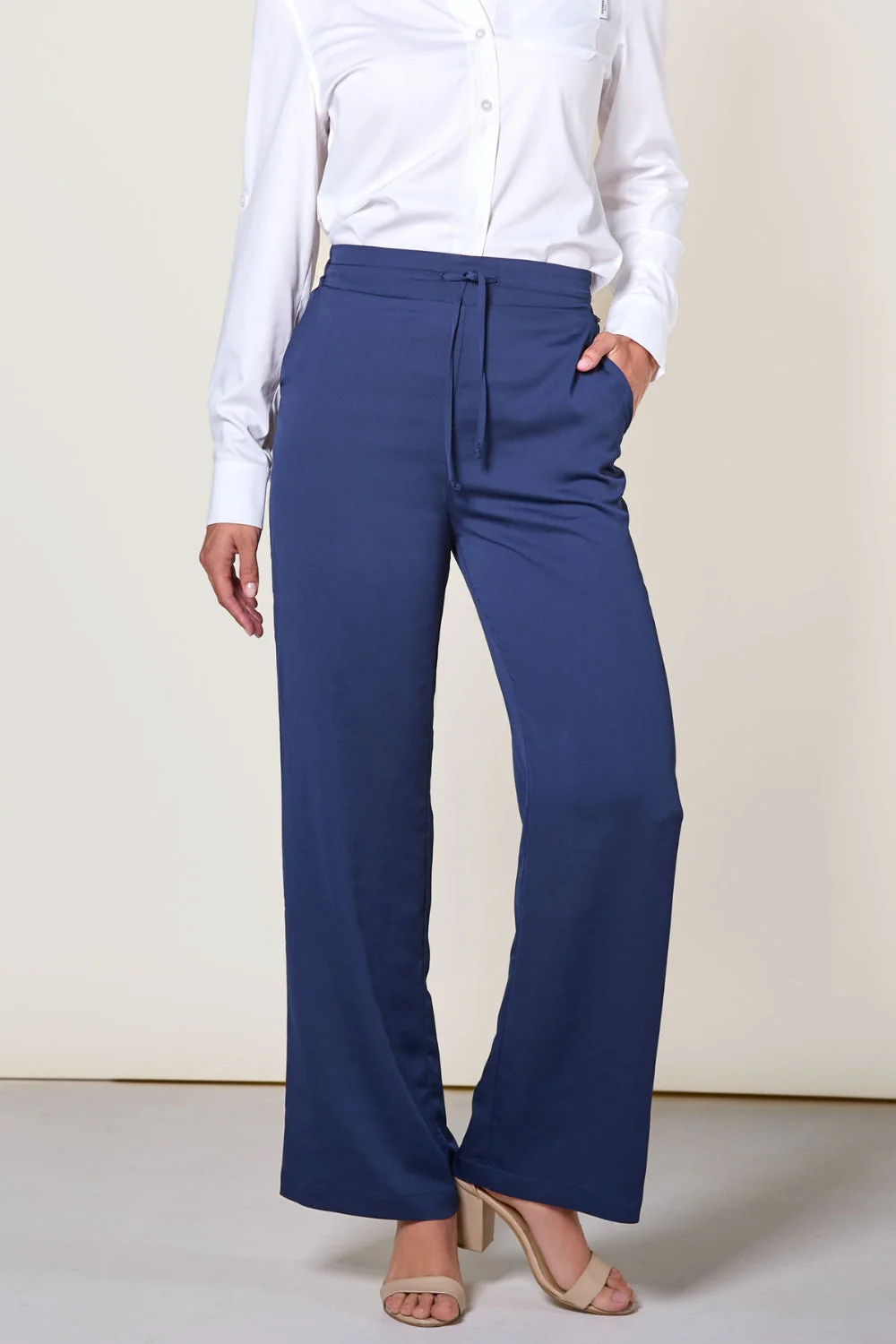 Pantalon anti-UV à jambes larges femme - Bleu Océan - Nuvées – Image 5