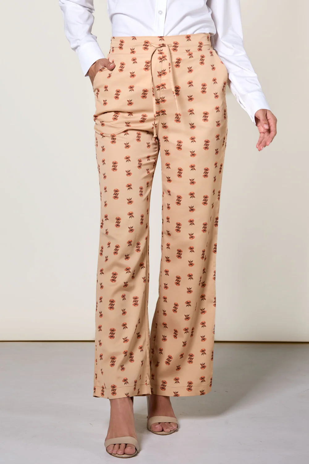 Pantalon anti-UV à jambes larges femme - Coquelicots - Nuvées – Image 4