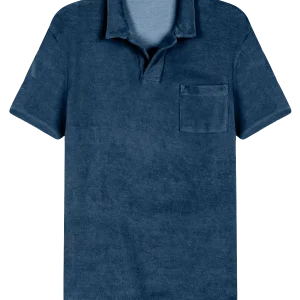 Polo Eponge bleu canard