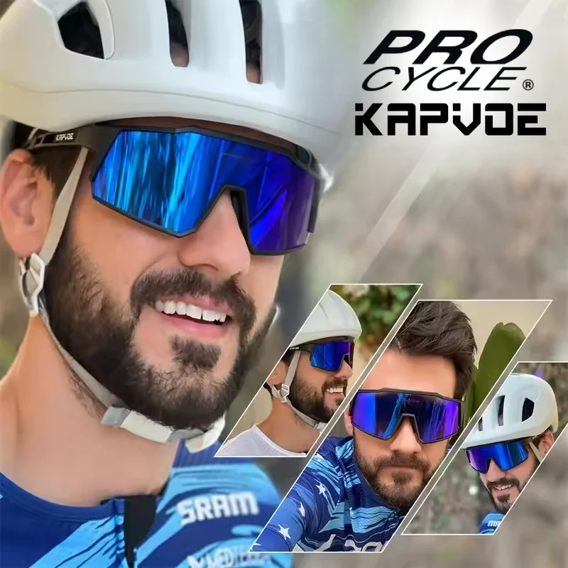 Lunettes Vélo Cyclisme Pro UV400 - Noir / Bleu – Image 5