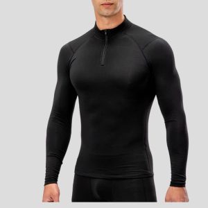 Sweat zippé homme à col rond droit pour le yoga