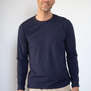 T-shirt anti-UV homme à manches longues Lite - Bleu Océan - Nuvées