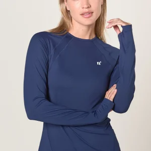 Tee-shirt de sport anti-UV femme - Bleu Océan - Nuvées