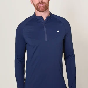 Tee shirt de sport anti-UV homme à manches longues - Bleu Océan - Nuvées