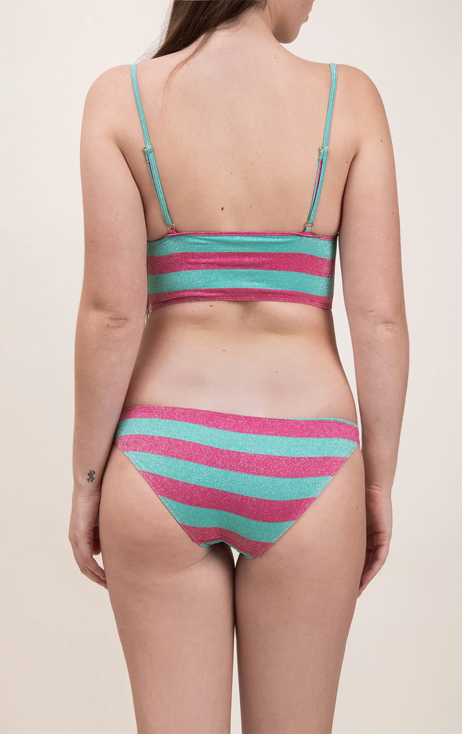 Haut Baci - Rayé Vert Framboise – Image 4