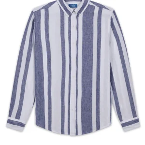 Chemise en lin à rayures