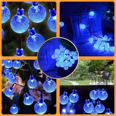Guirlande solaire extérieur - Bleu – Image 3